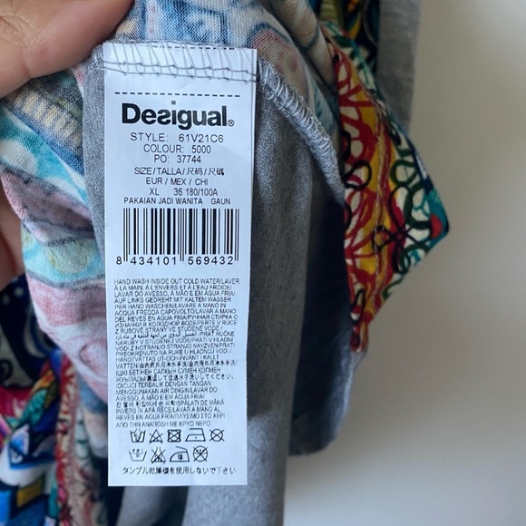 Desigual Sleeveless Scoop Neck Geometric Print Dress Size XL - Picture 12 of 15